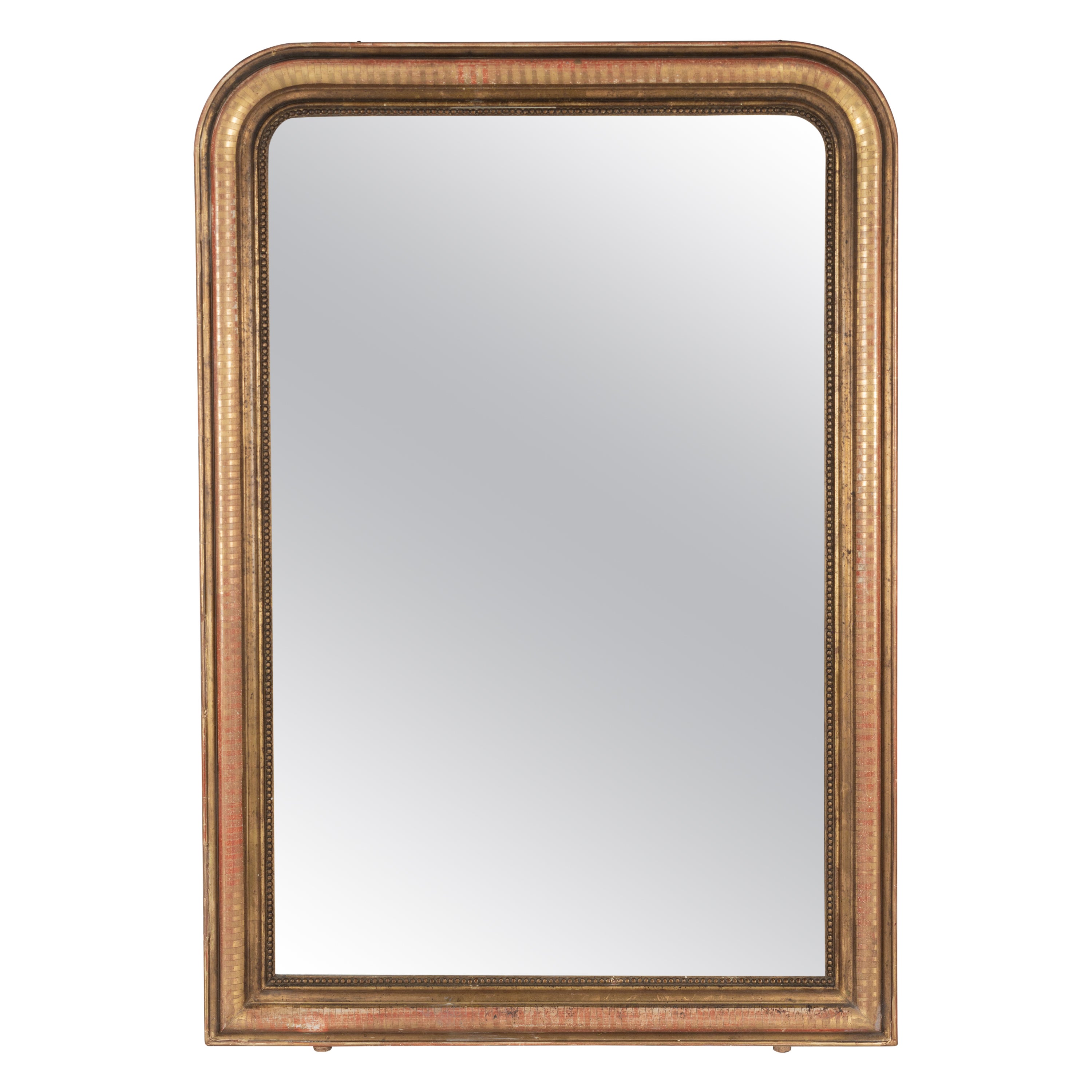 Specchio dorato francese in stile Louis Philippe
