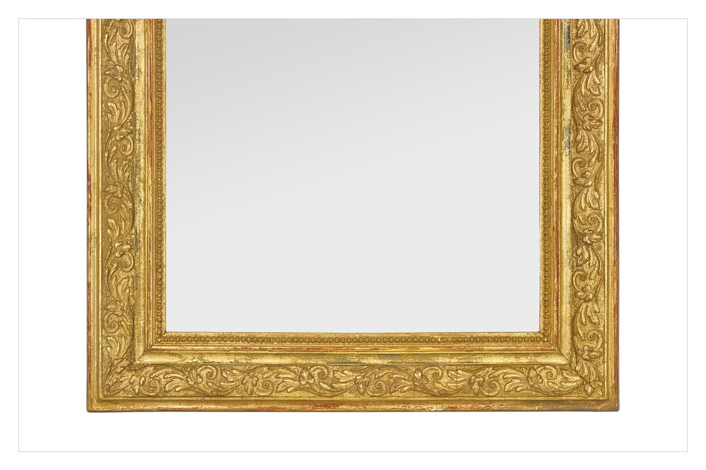 Espejo francés de madera dorada estilo Louis Philippe, hacia 1900 en Bueno estado para la venta en Paris, FR