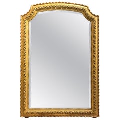 French Louis Philippe style Giltwood wall mirror with arched crest