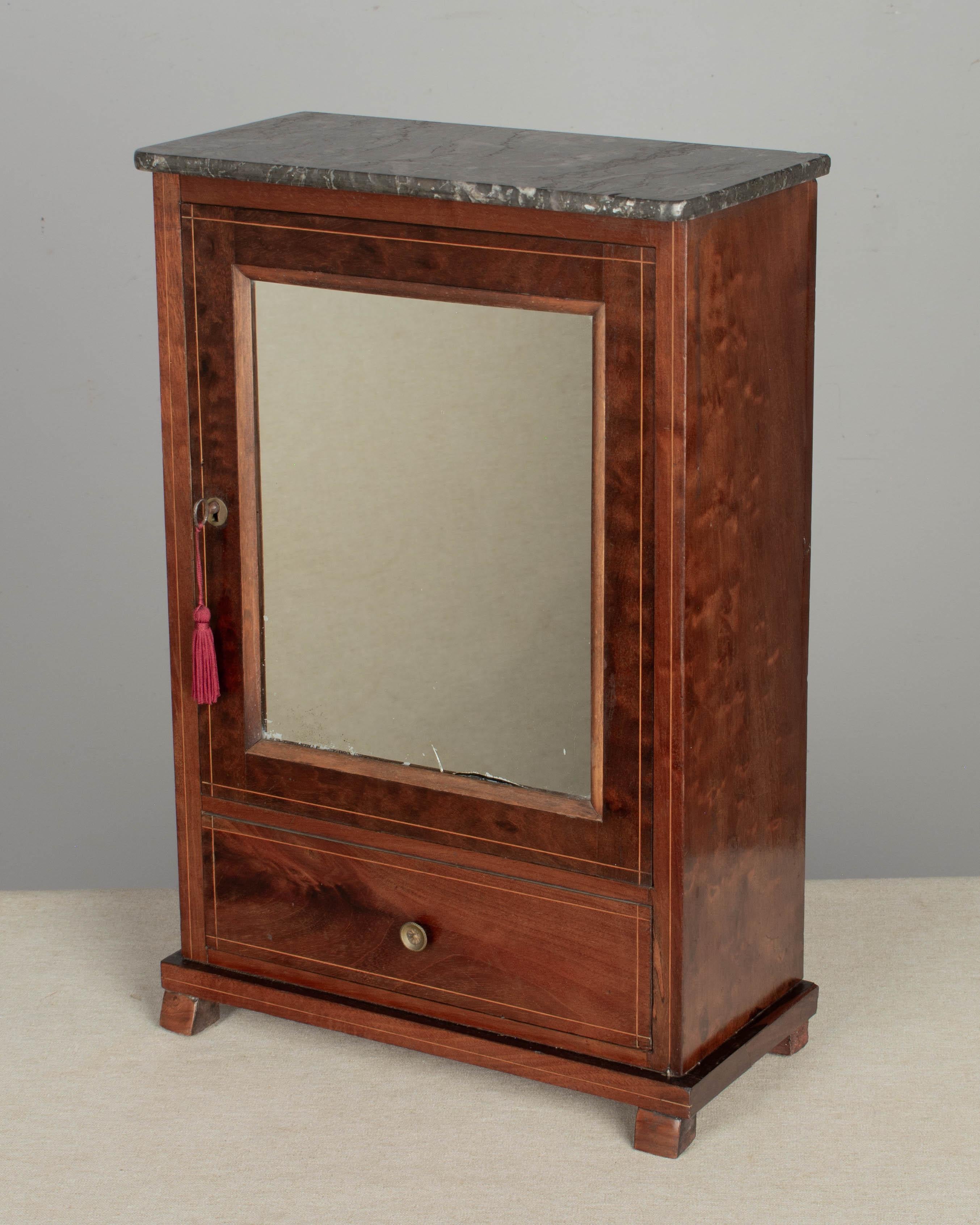 French Louis Philippe Style Miniature Armoire In Good Condition For Sale In Winter Park, FL