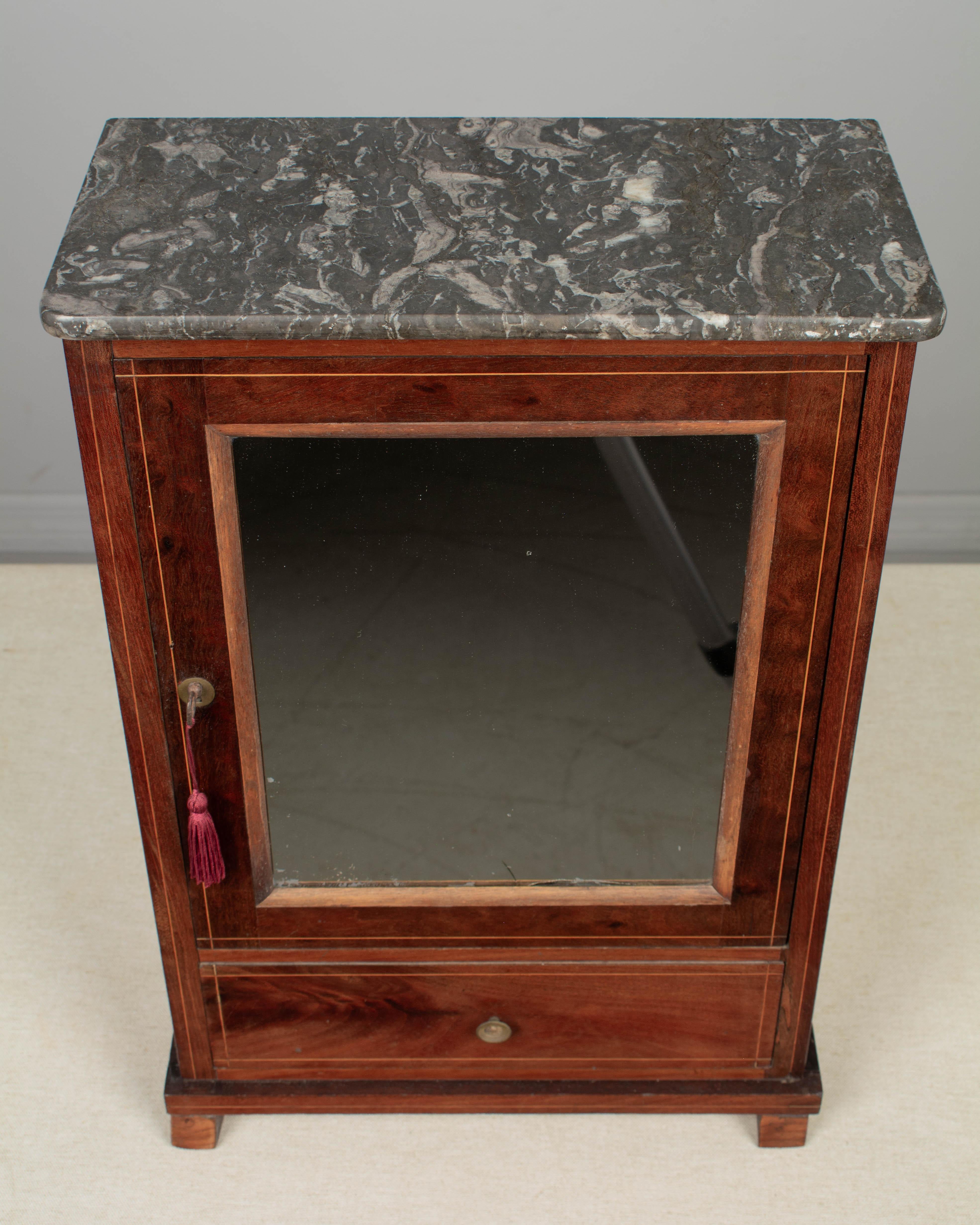 Mirror French Louis Philippe Style Miniature Armoire For Sale