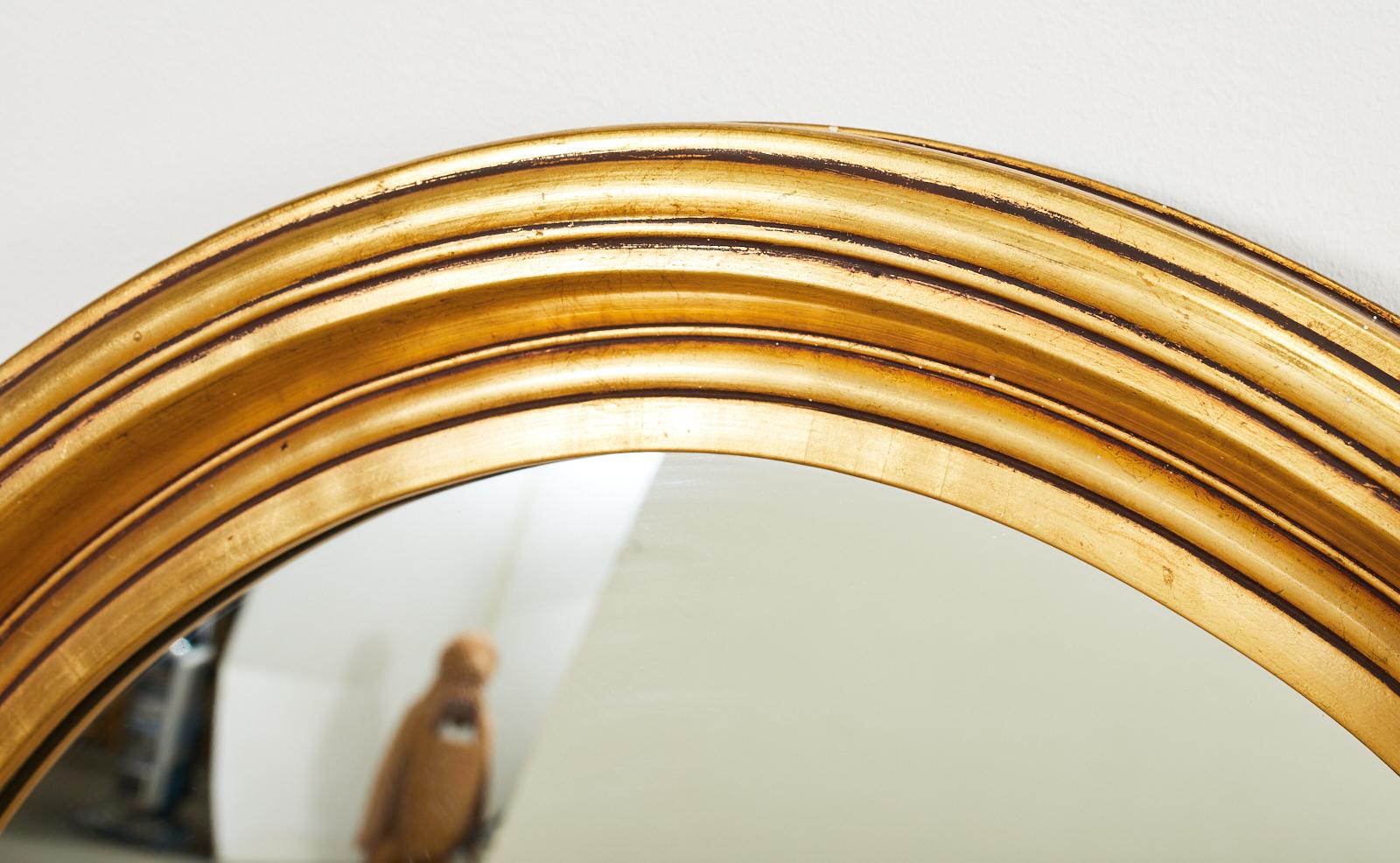 French Louis Philippe Style Oval Giltwood Mirror In Good Condition In Rio Vista, CA