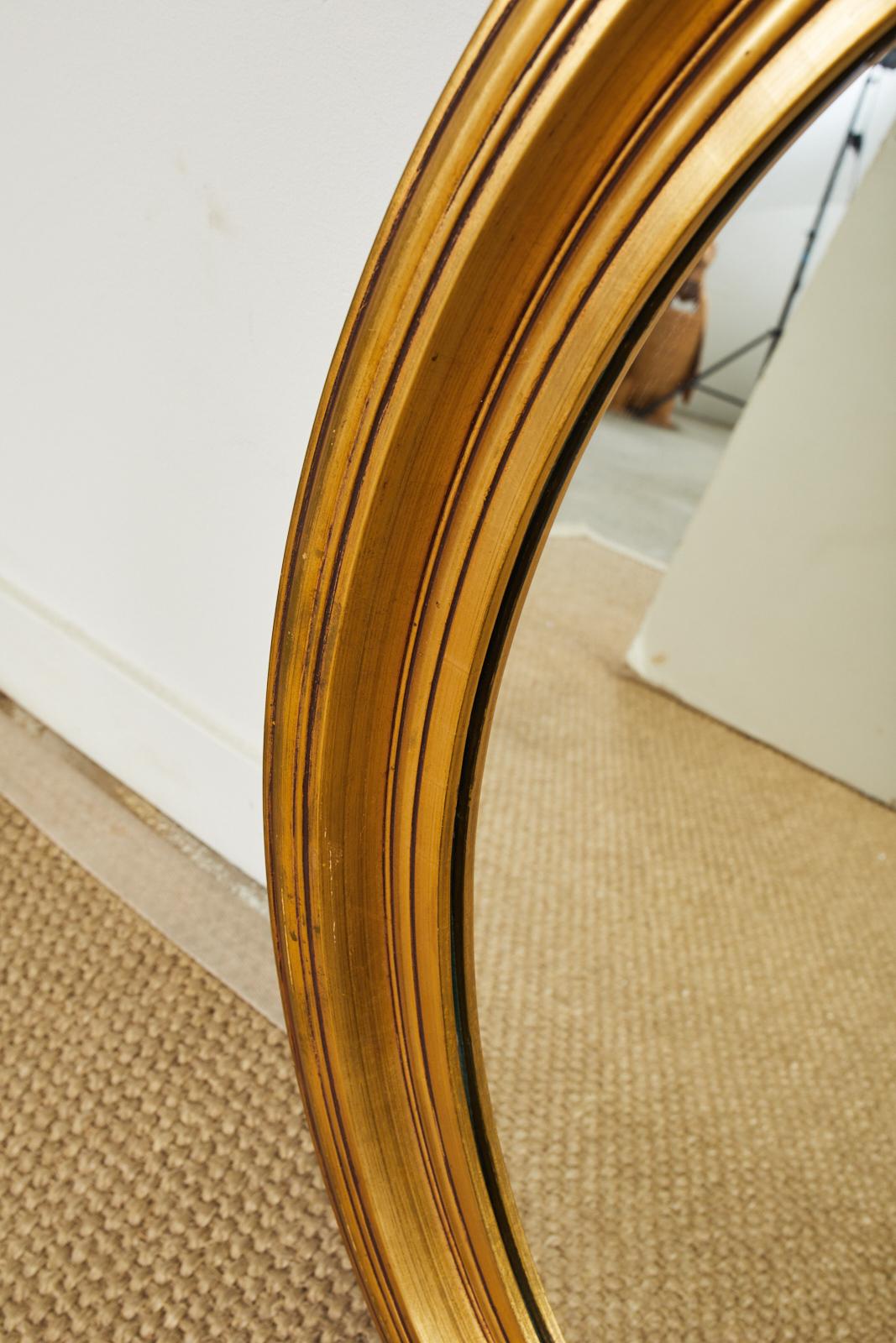 French Louis Philippe Style Oval Giltwood Mirror 3