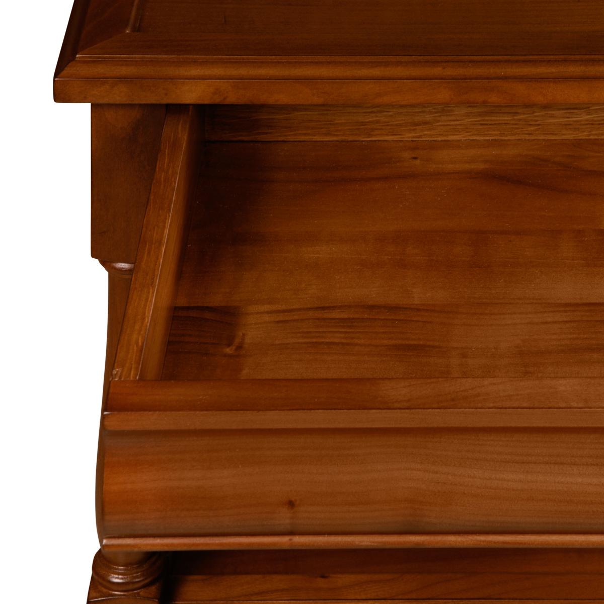 Table de service française de style Louis Philippe en cerisier massif, 1 tiroir et 2 étagères en vente 2
