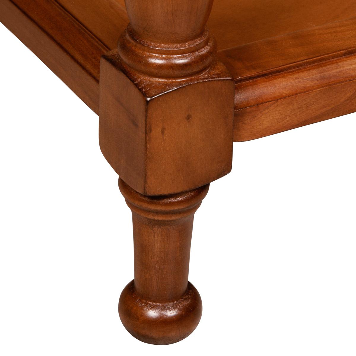 Table de service française de style Louis Philippe en cerisier massif, 1 tiroir et 2 étagères en vente 3
