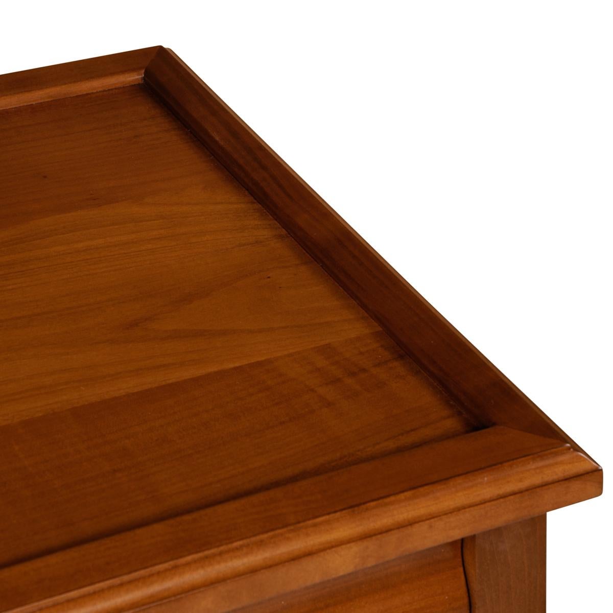 XXIe siècle et contemporain Table de service française de style Louis Philippe en cerisier massif, 1 tiroir et 2 étagères en vente