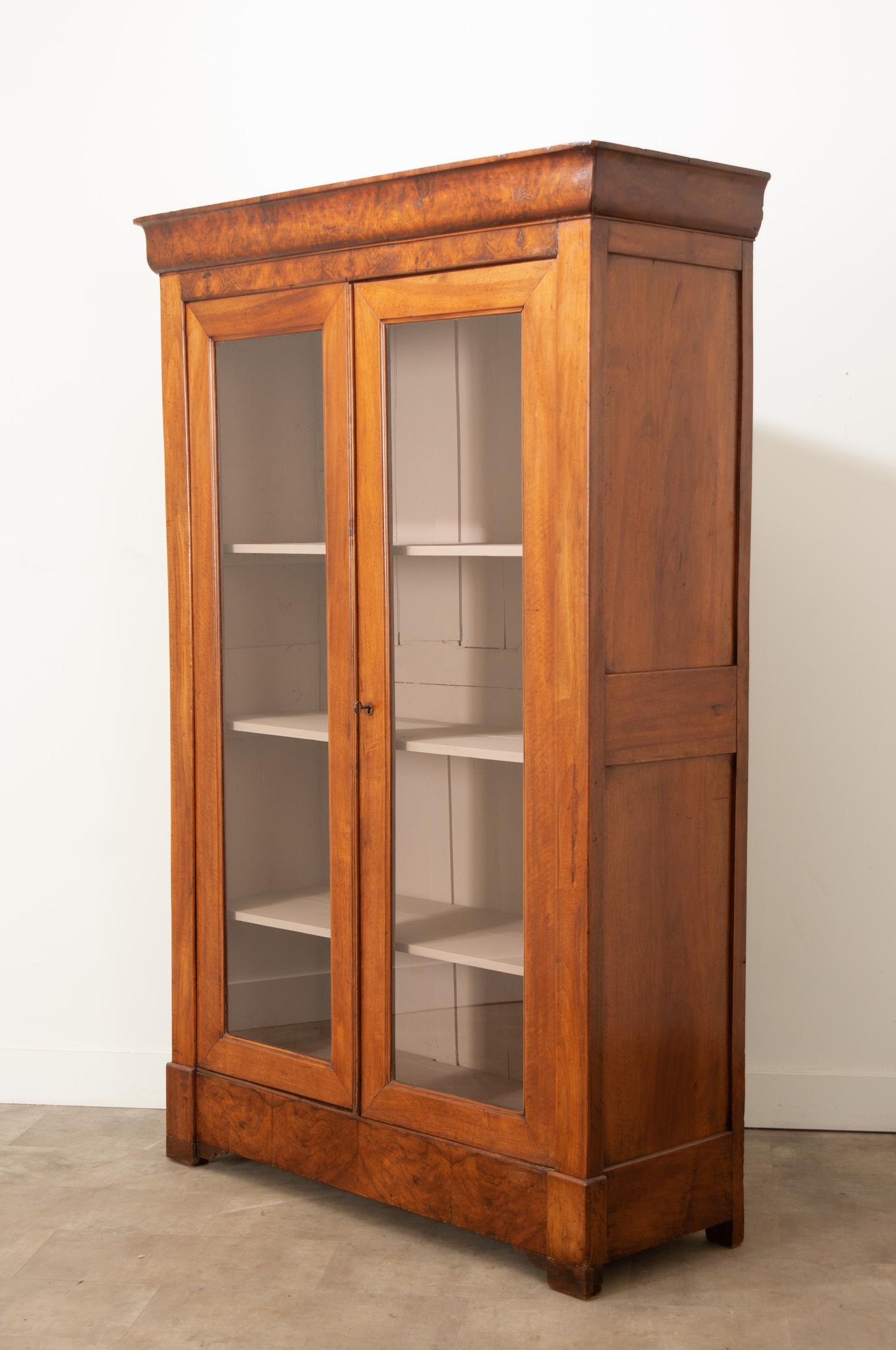 French Louis Philippe Walnut Bibliotheque 4