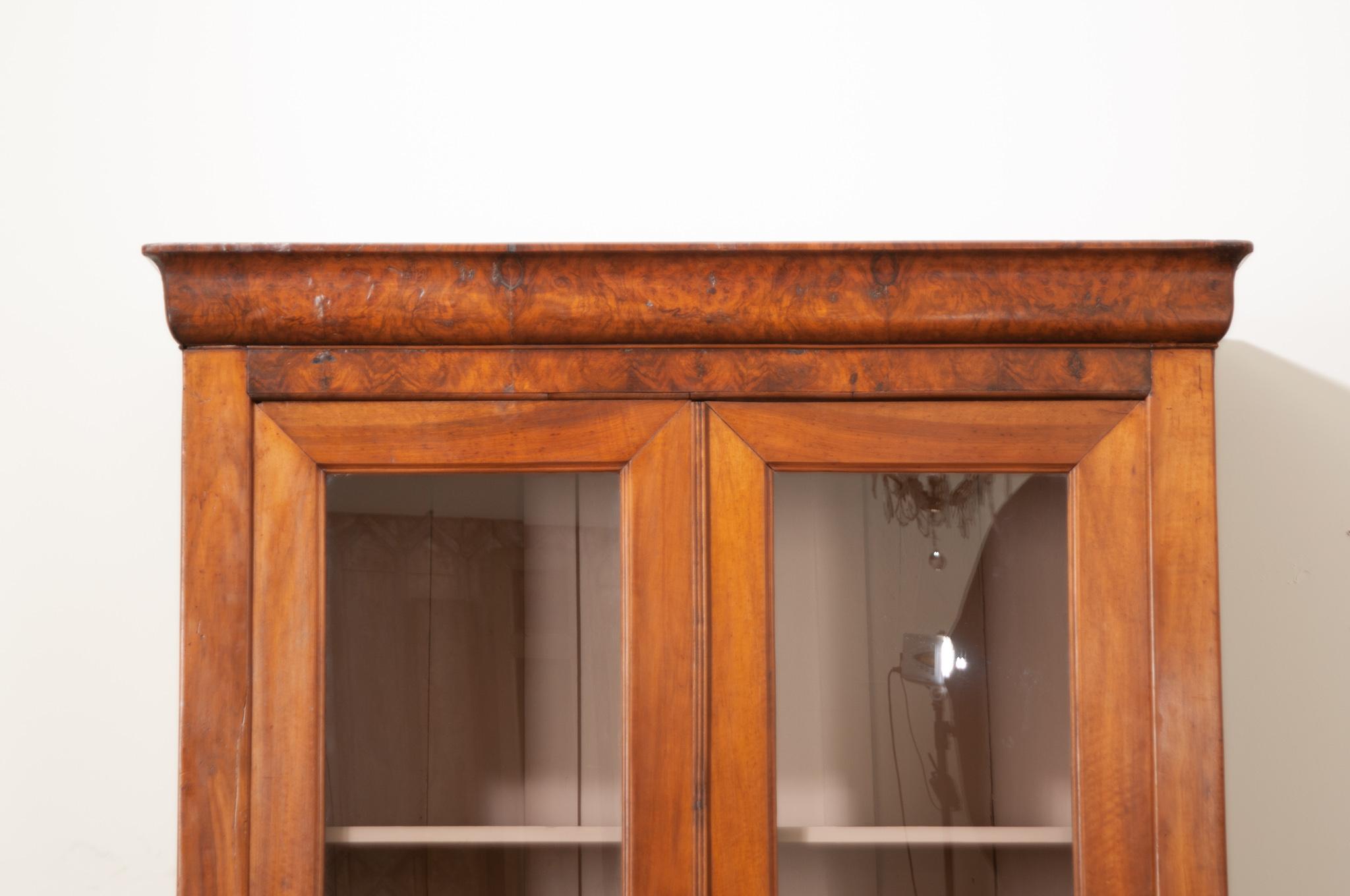 19th Century French Louis Philippe Walnut Bibliotheque