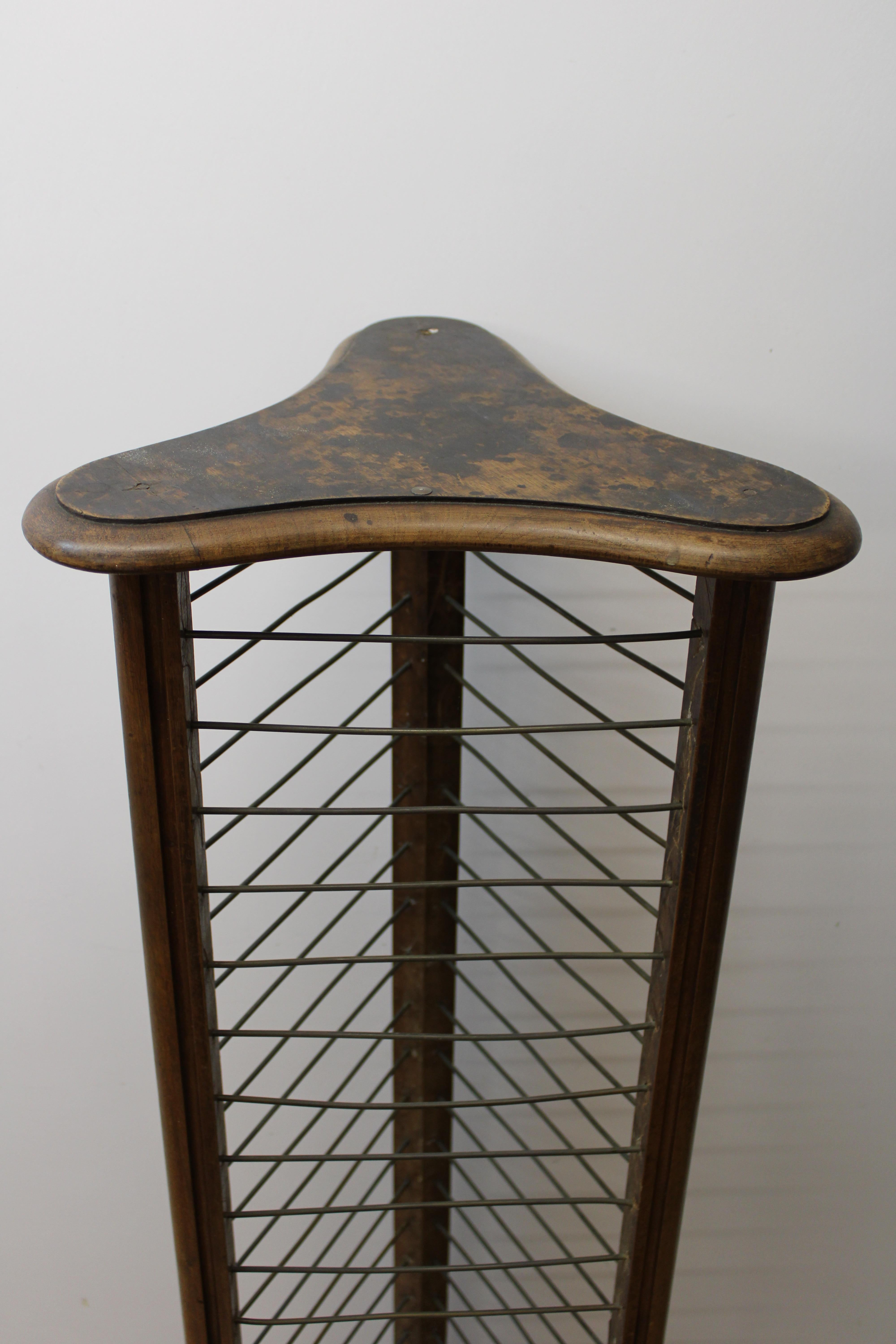 19th Century French 'Louis Philippe' Style Walnut Corner Plate Holder