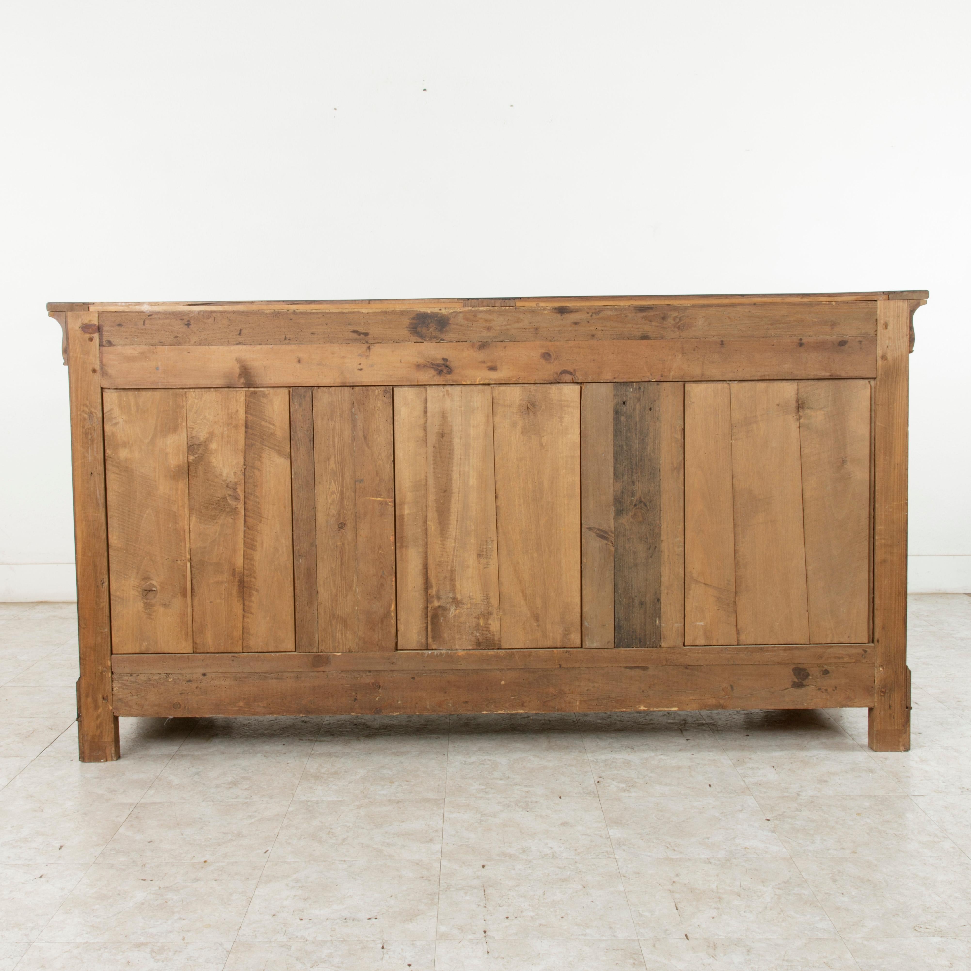 Early 20th Century French Louis Philippe Style Walnut Enfilade, Buffet, or Sideboard Circa 1900