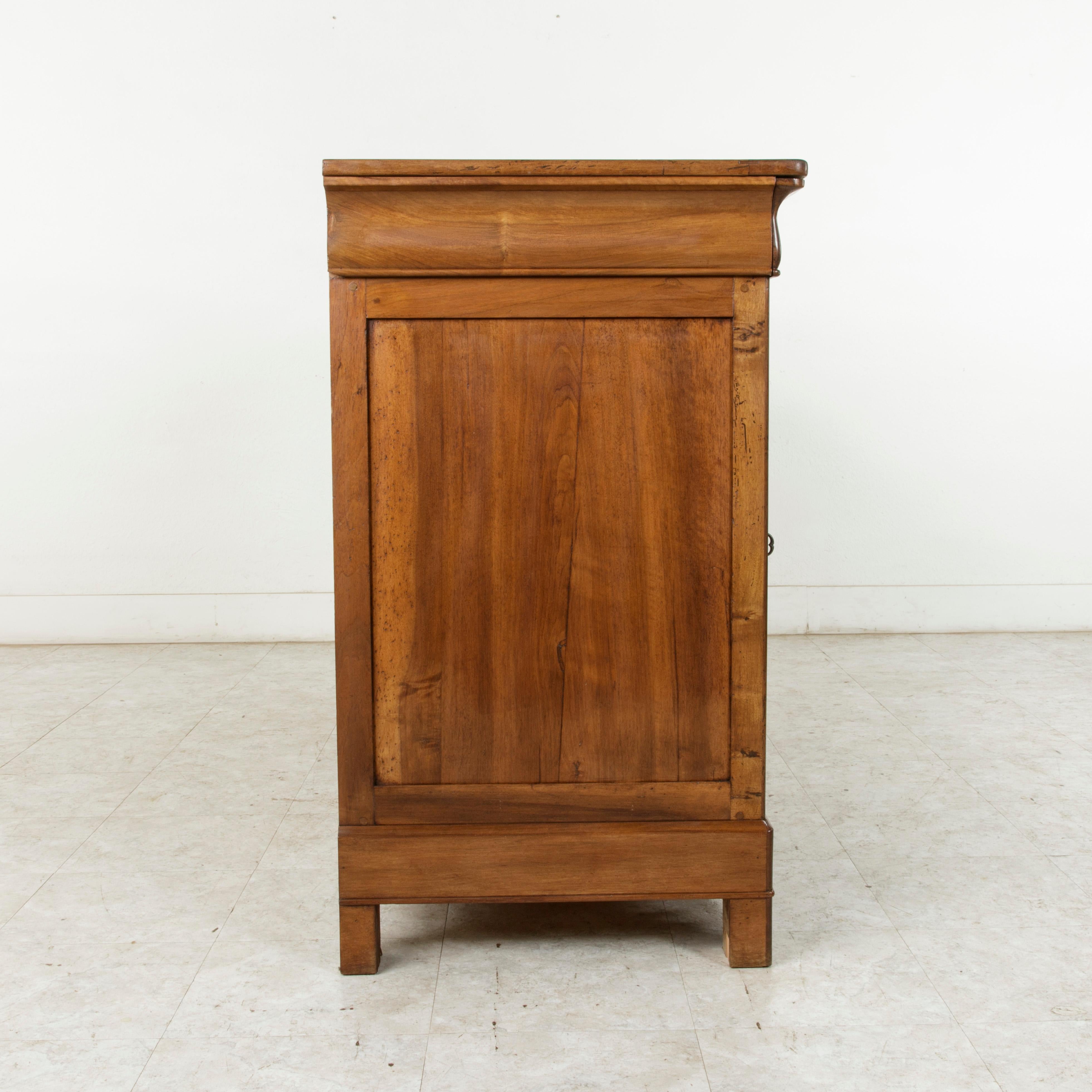 French Louis Philippe Style Walnut Enfilade, Buffet, or Sideboard Circa 1900 1