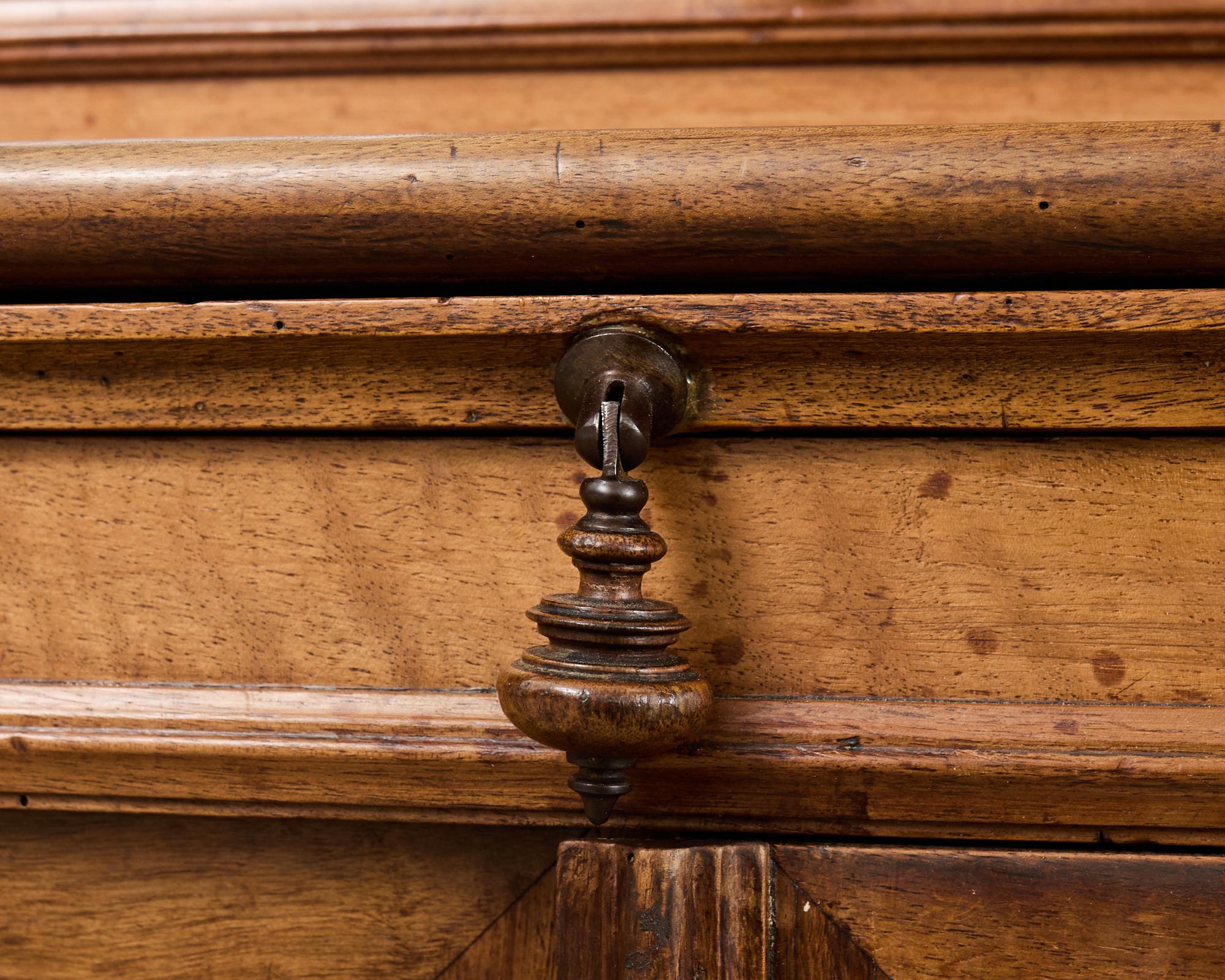 French Louis Philippe Style Walnut Library Bibliotheque Bookcase 5