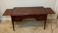 French Louis Philippe Tooled Leather Top Writing Desk