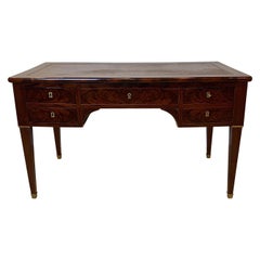 French Louis Philippe Tooled Leather Top Writing Desk