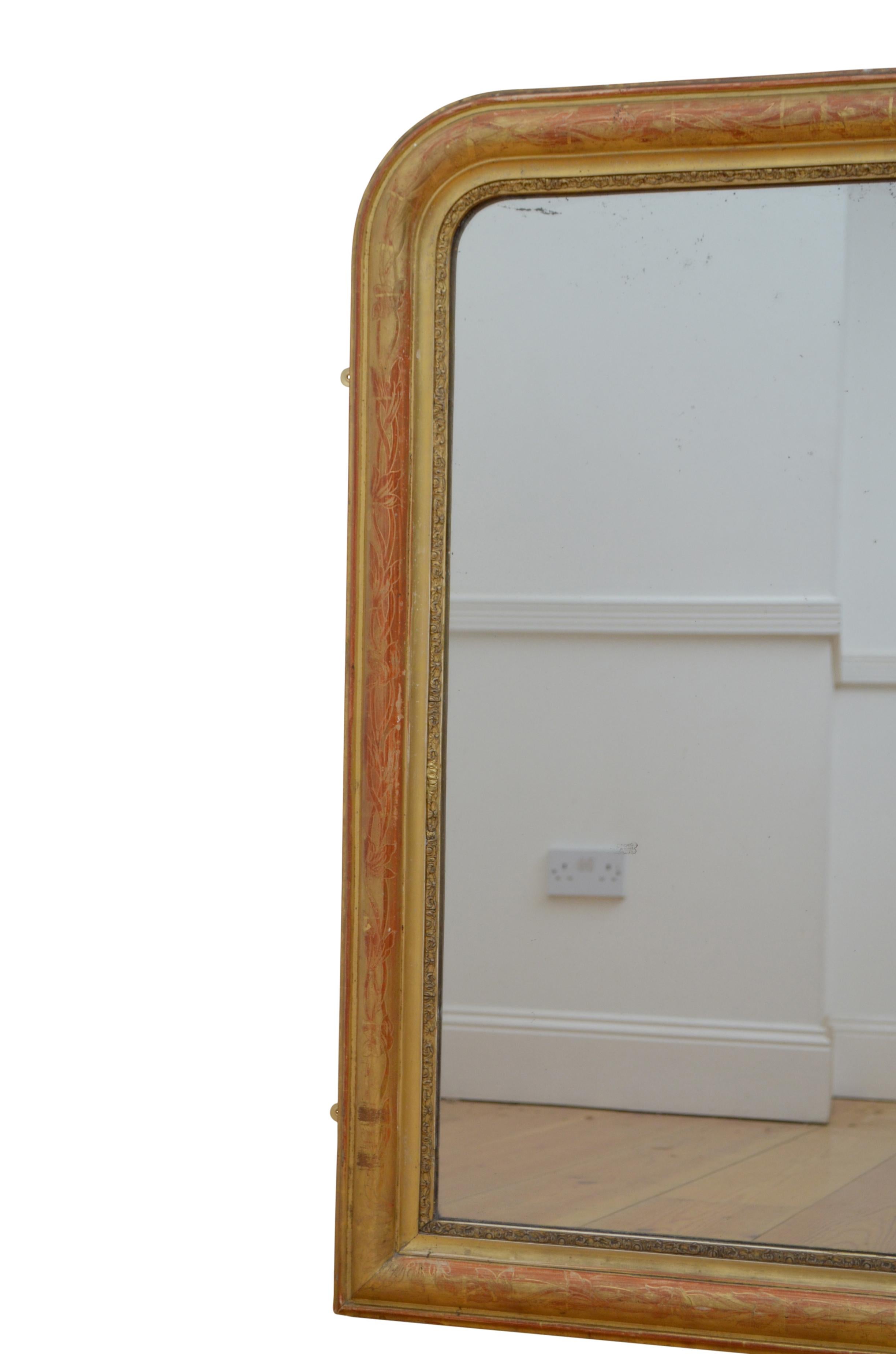 19th Century French Louis Philippe Wall Mirror For Sale