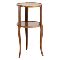 French Louis Philippe Walnut 2-Tier Side Table, ca. 1840