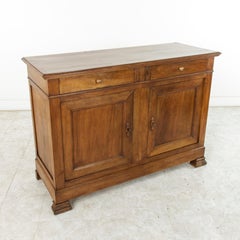 French Louis Philippe Walnut Buffet d'Appui, Server or Sideboard, circa 1900