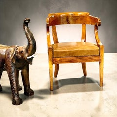 French Louis Philippe Walnut Desk Armchair, c. 1845