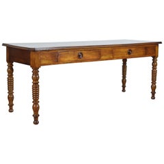 French Louis Philippe Walnut Two-Drawer Centre or Sofa Table, circa 1835