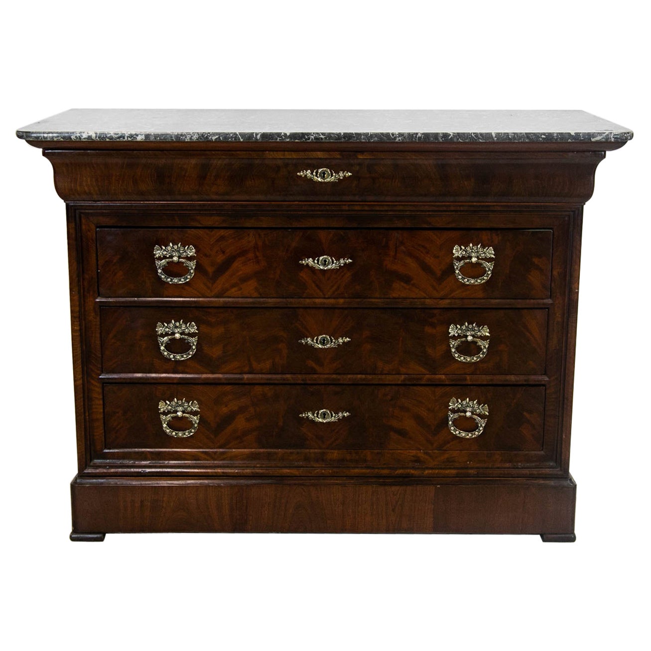 French Louis Phillipe Marble Top Chest