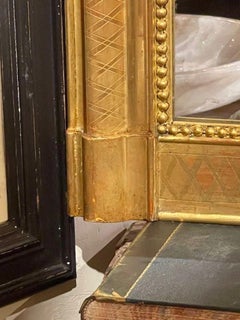French Louis Phillipe Mirror with X Pattern Frame