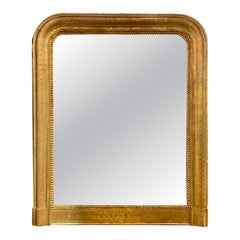 French Louis Phillipe Mirror with X Pattern Frame