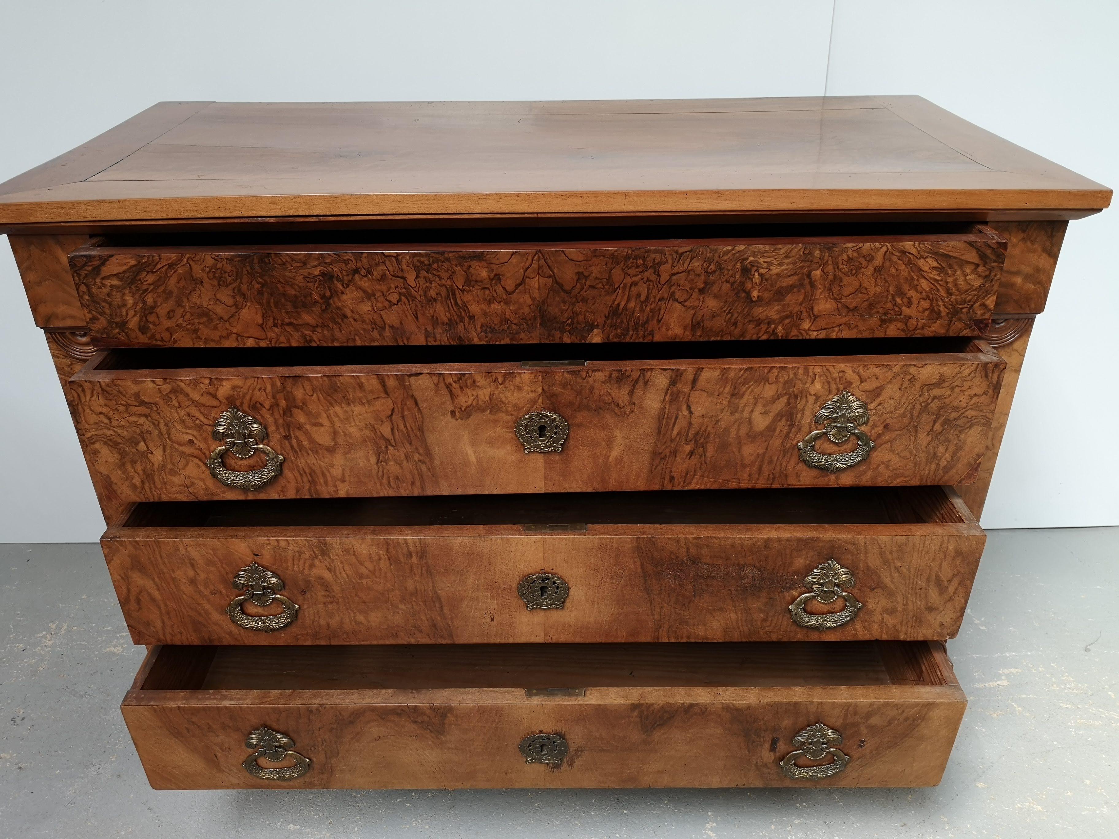 French Louis Phillipe Walnut Chest of Drawers 6