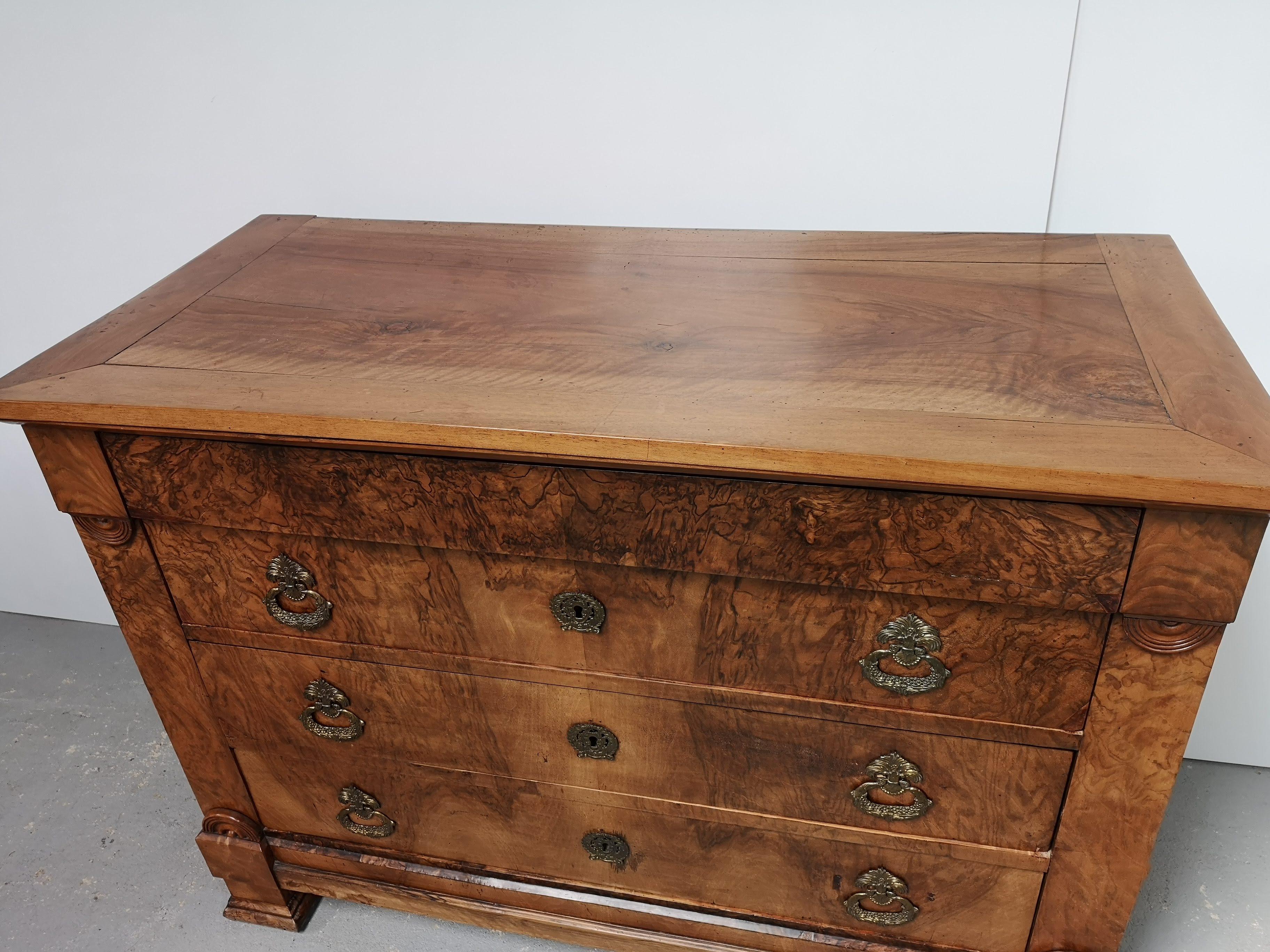 French Louis Phillipe Walnut Chest of Drawers 7