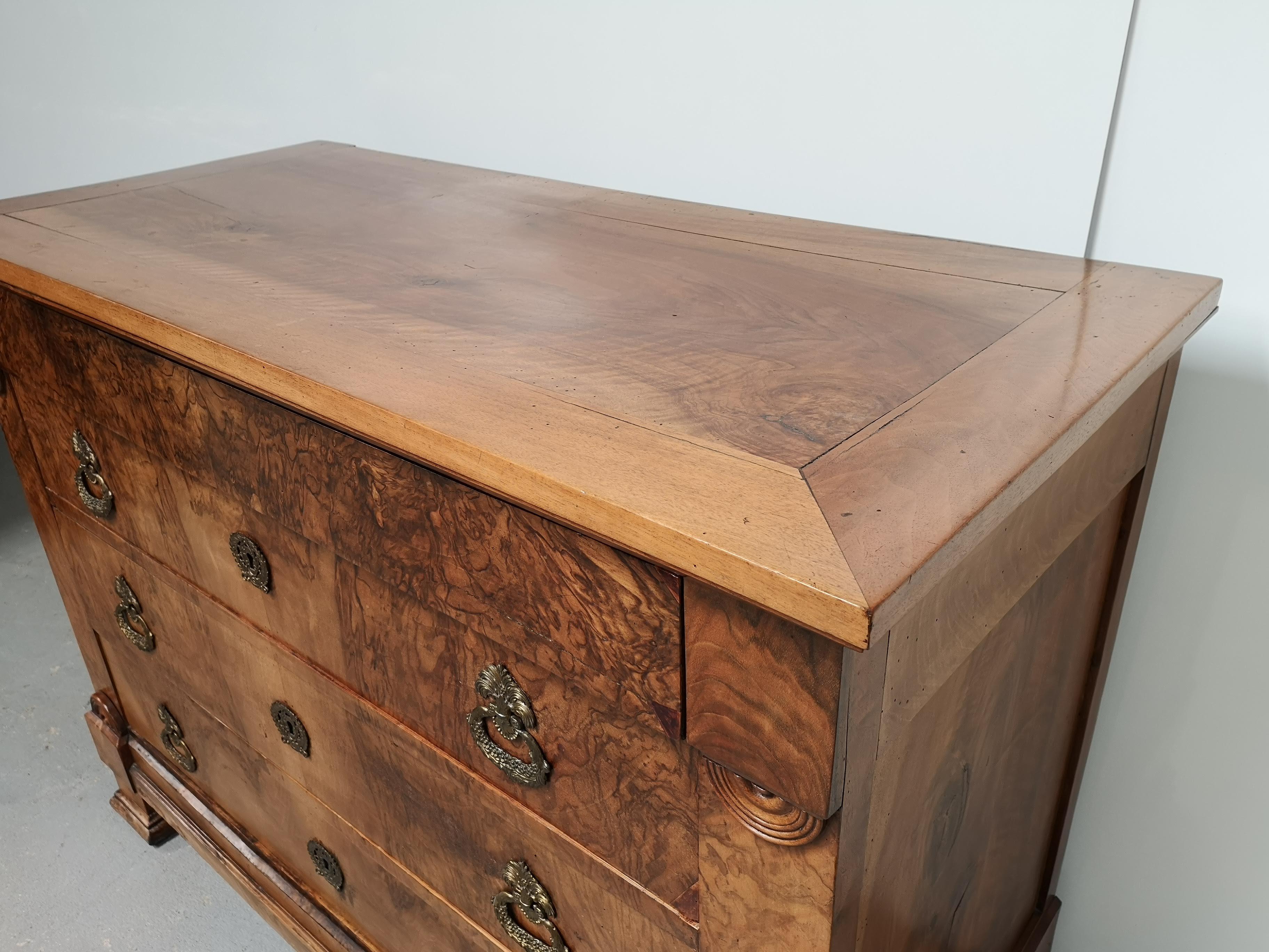 French Louis Phillipe Walnut Chest of Drawers 8