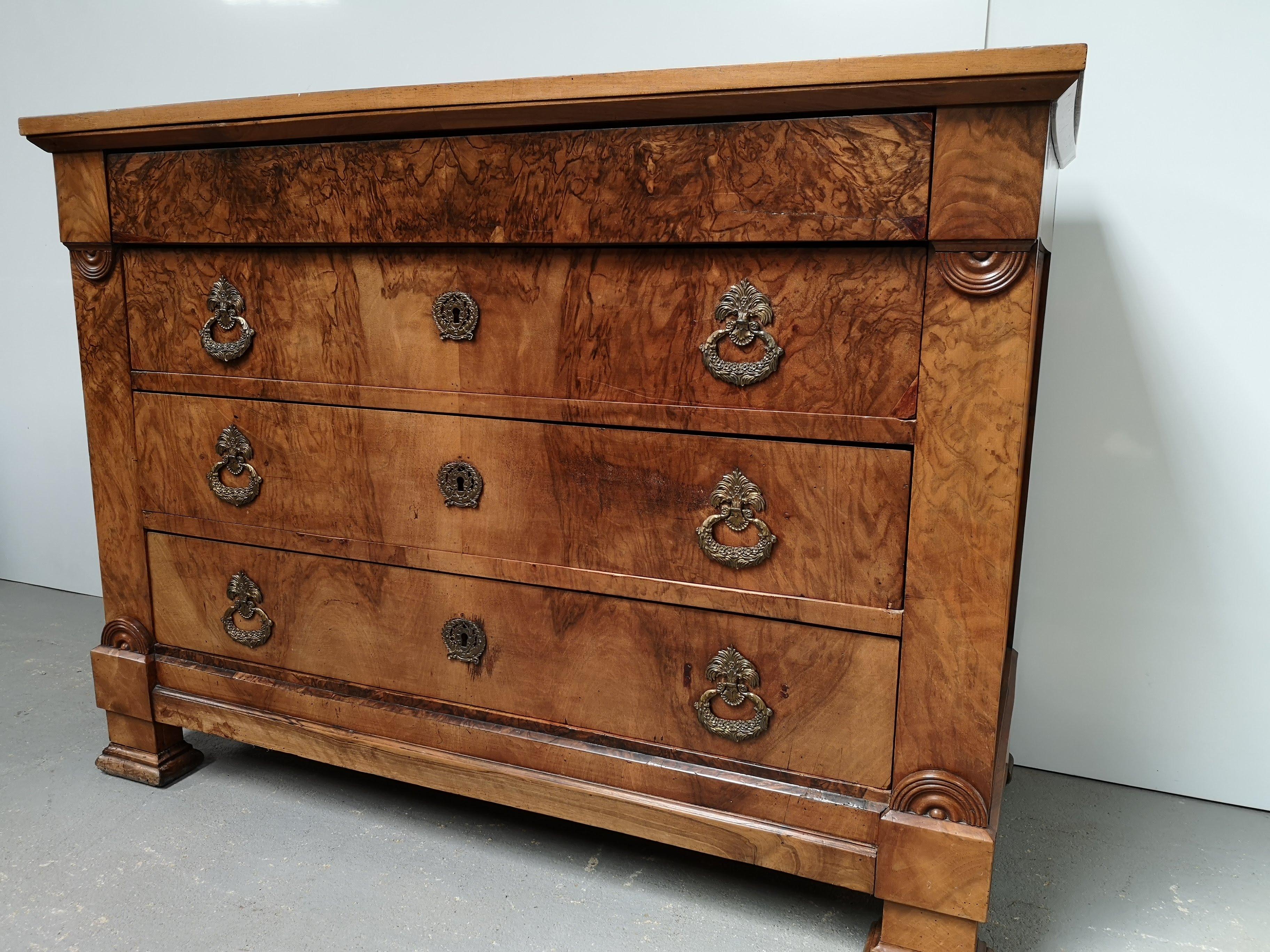 French Louis Phillipe Walnut Chest of Drawers 11