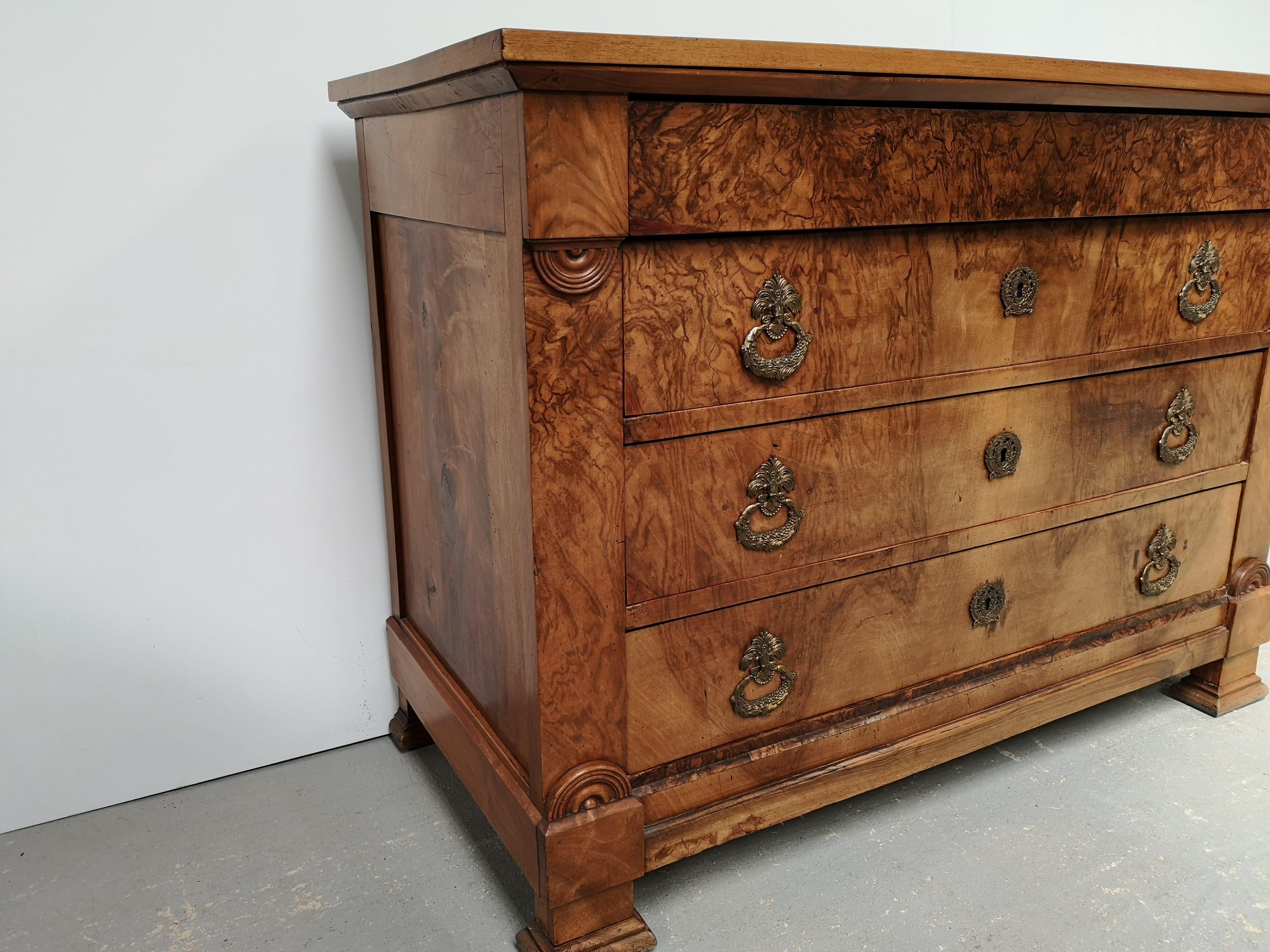 Woodwork French Louis Phillipe Walnut Chest of Drawers