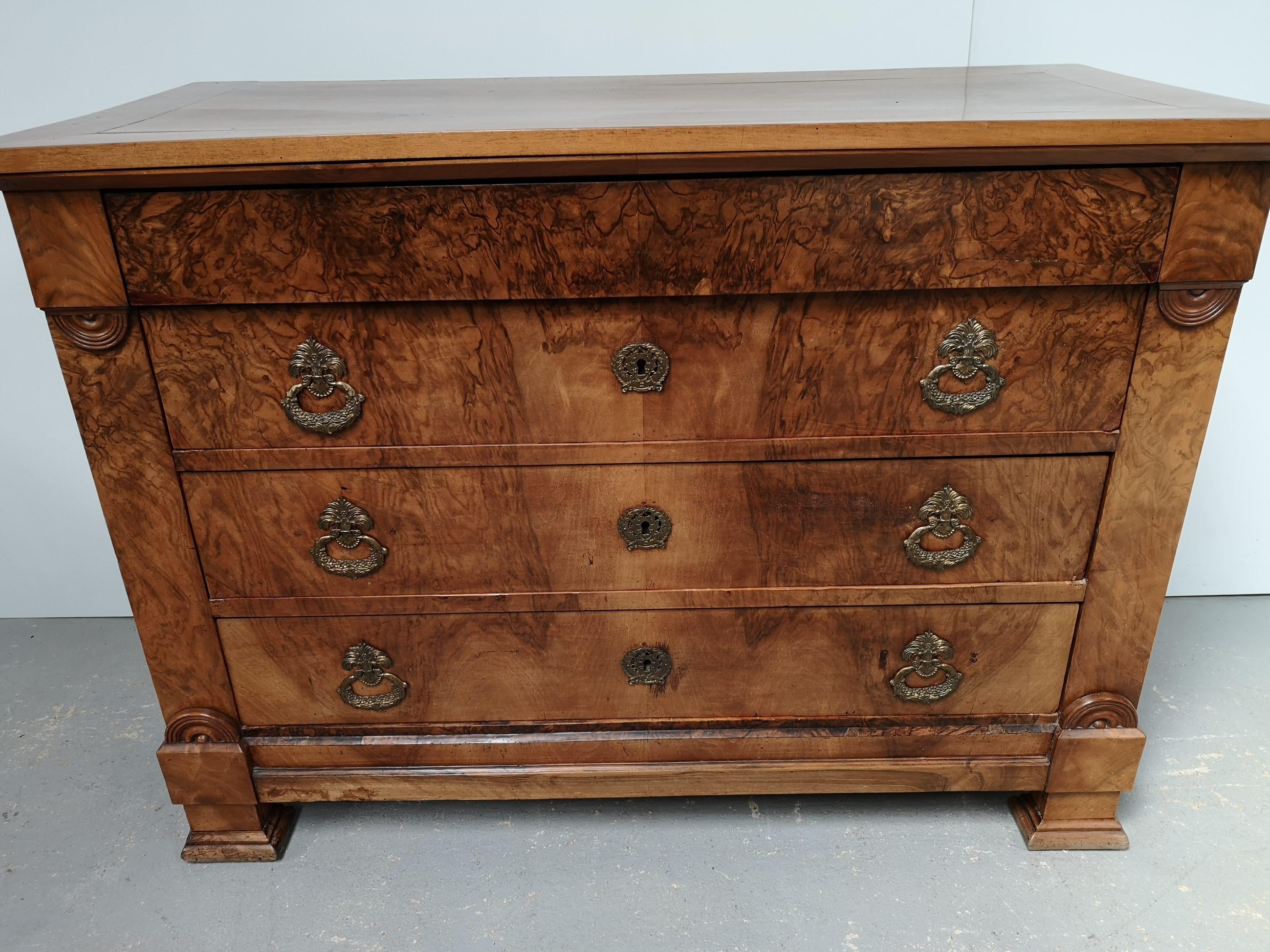 Mid-19th Century French Louis Phillipe Walnut Chest of Drawers