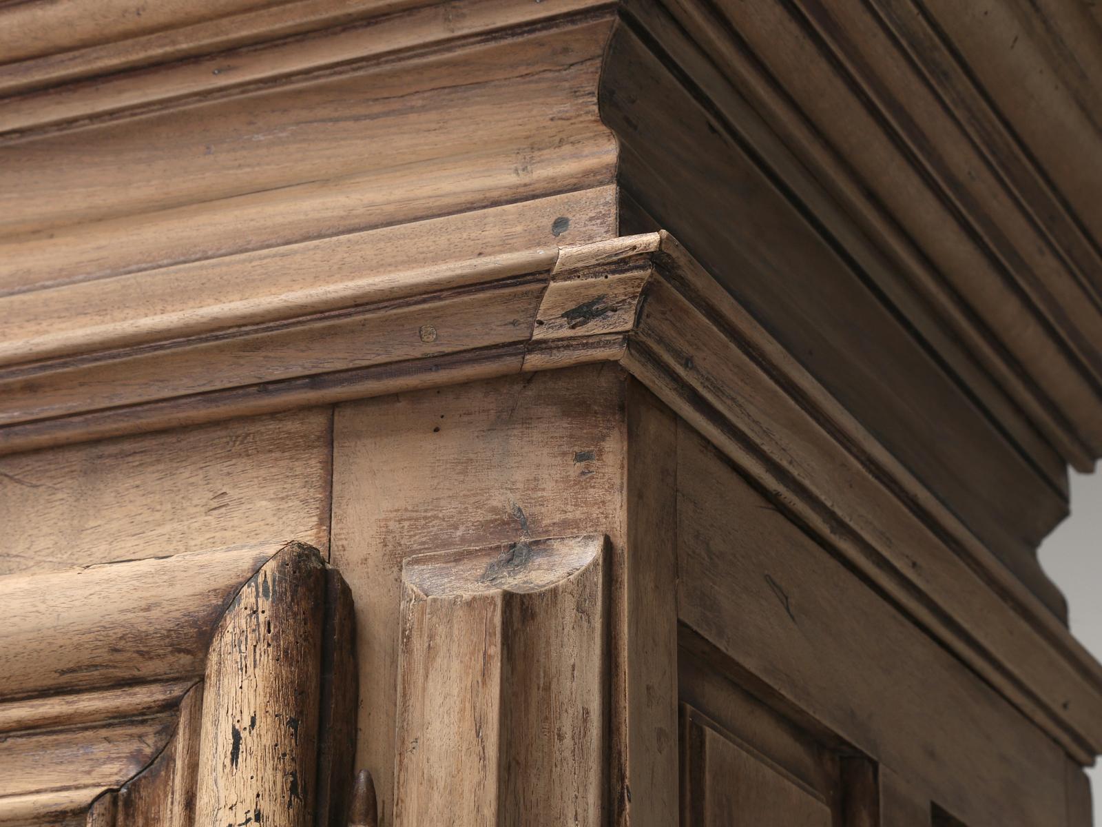 Walnut French Louis XIII Armoire circa 1700s, in Original Finish from Pamiers, France