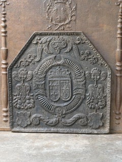 French Louis XIII 'Arms of France and Navarre' Fireback, 17th Century