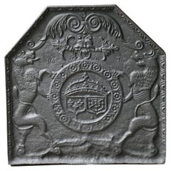 French Louis XIII 'Arms of France and Navarre' Fireback, 17th Century