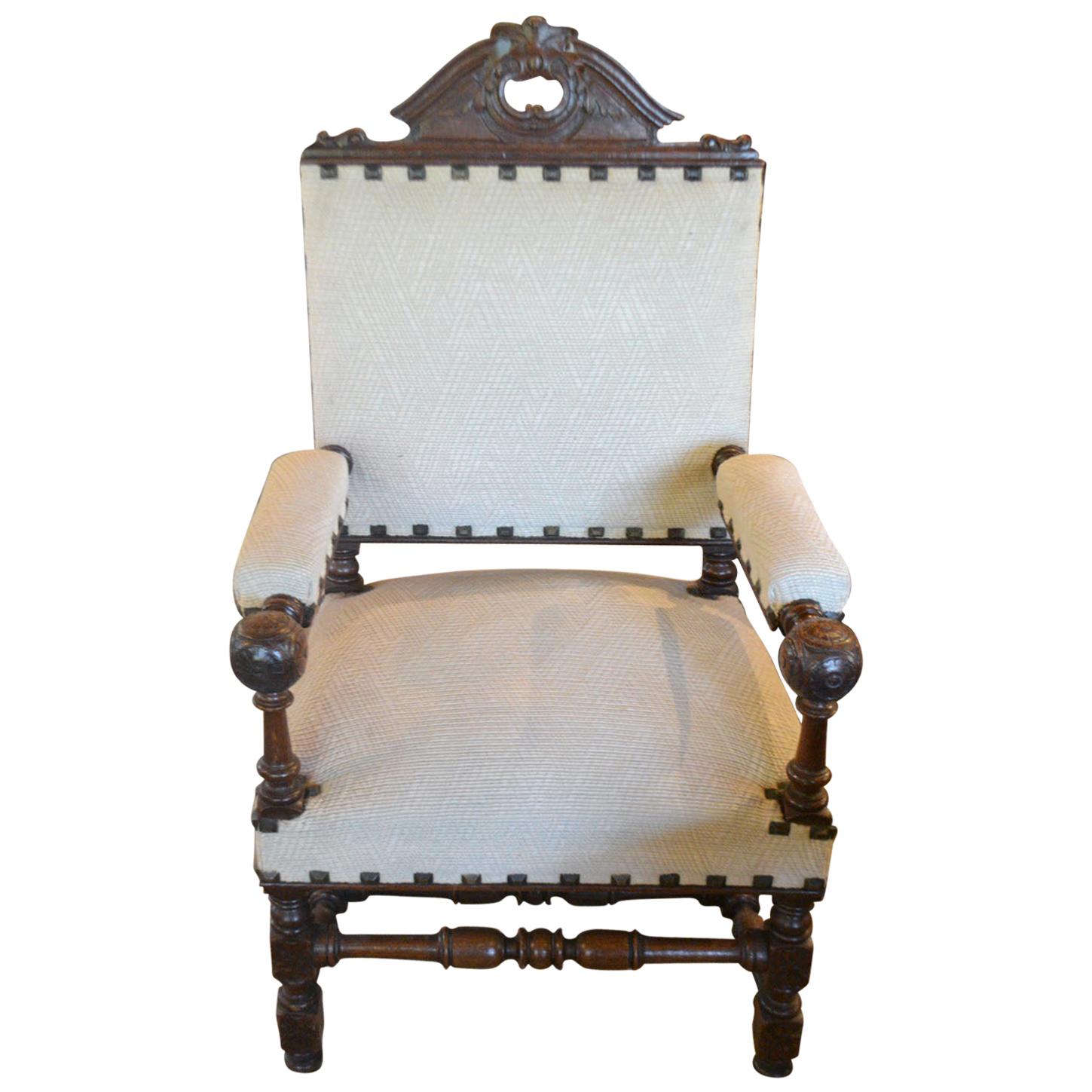 French Louis XIII Fauteuil
