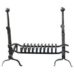 French Louis XIII Fireplace Grate or Fire Basket, 17th Century