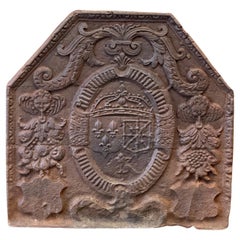 French Louis XIII Period 'Arms of France and Navarre' Fireback / Backsplash