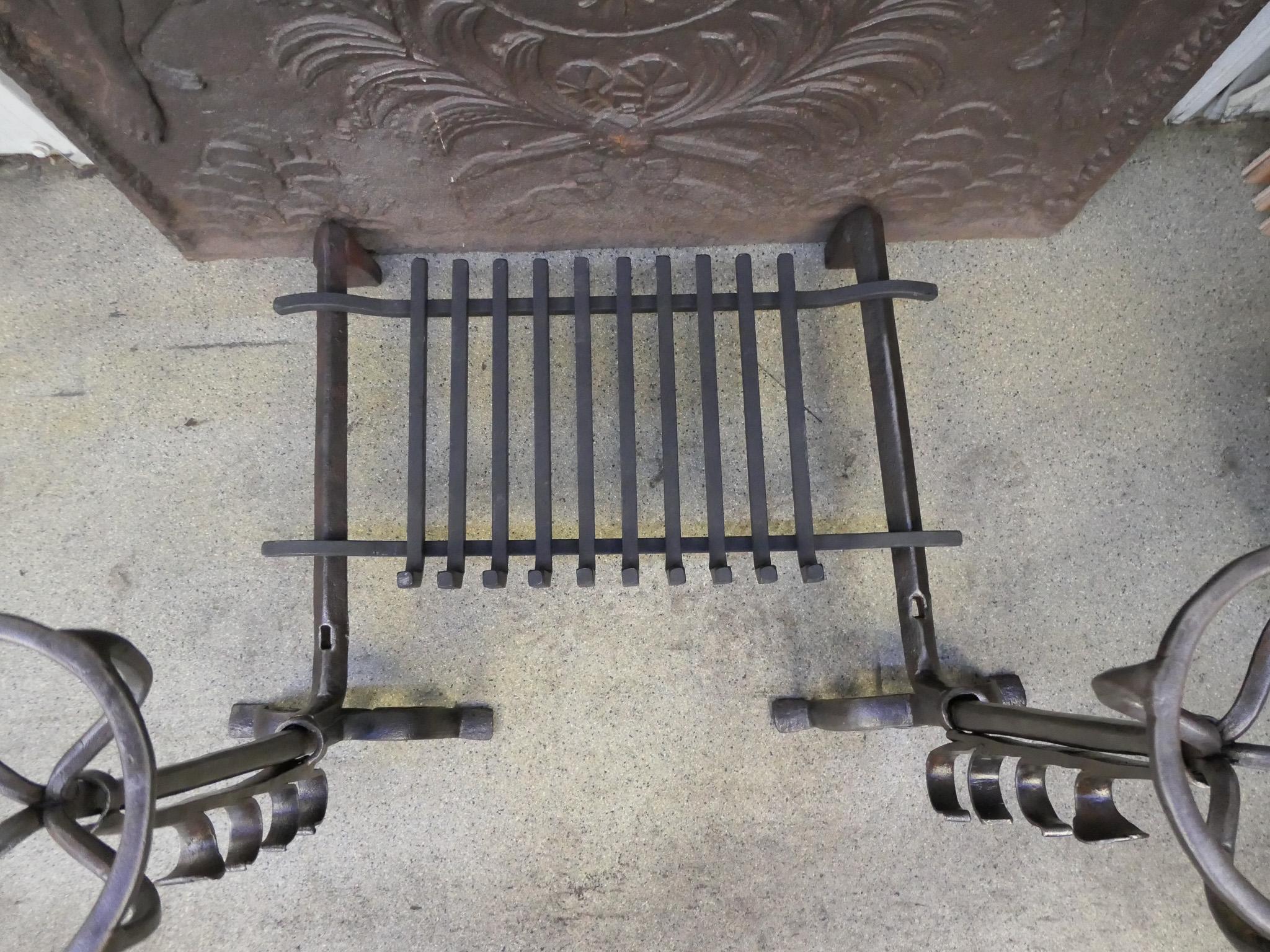 French Louis XIII Period Fireplace Grate or Fire Basket, 17th Century For Sale 11