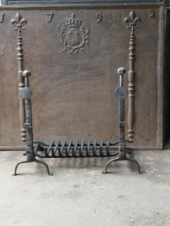 French Louis XIII Period Fireplace Grate or Fire Basket, 17th Century