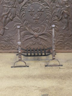 French Louis XIII Period Fireplace Grate or Fire Basket, 17th Century