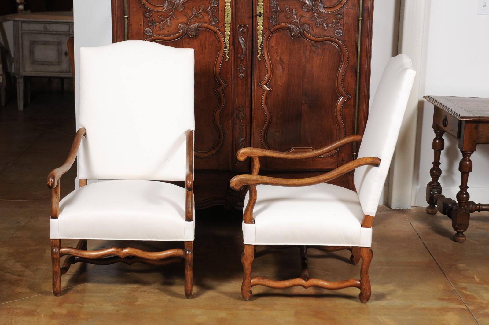 French Louis XIII Style 1890s Os de Mouton Armchair 3