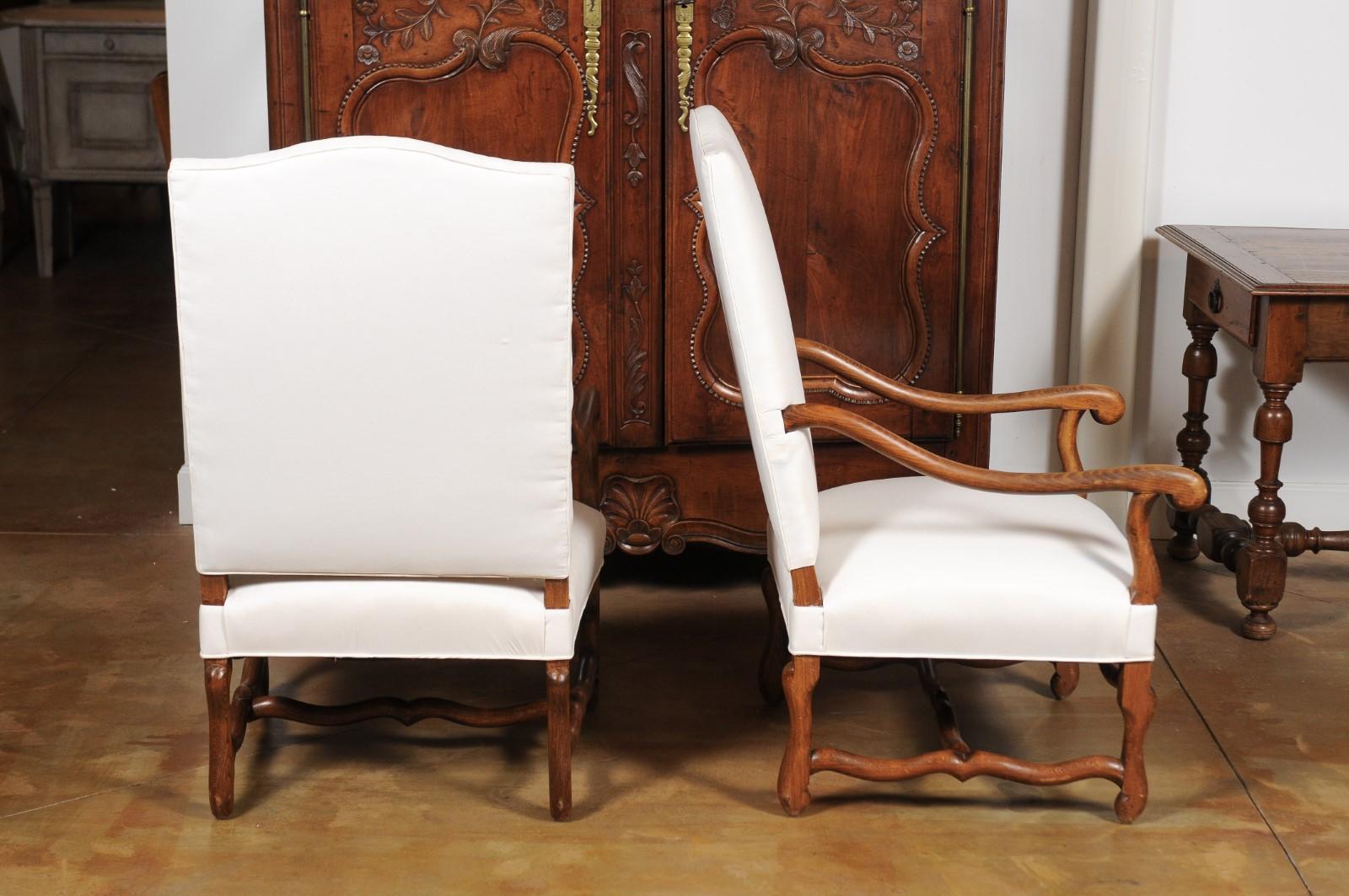 French Louis XIII Style 1890s Os de Mouton Armchair 1