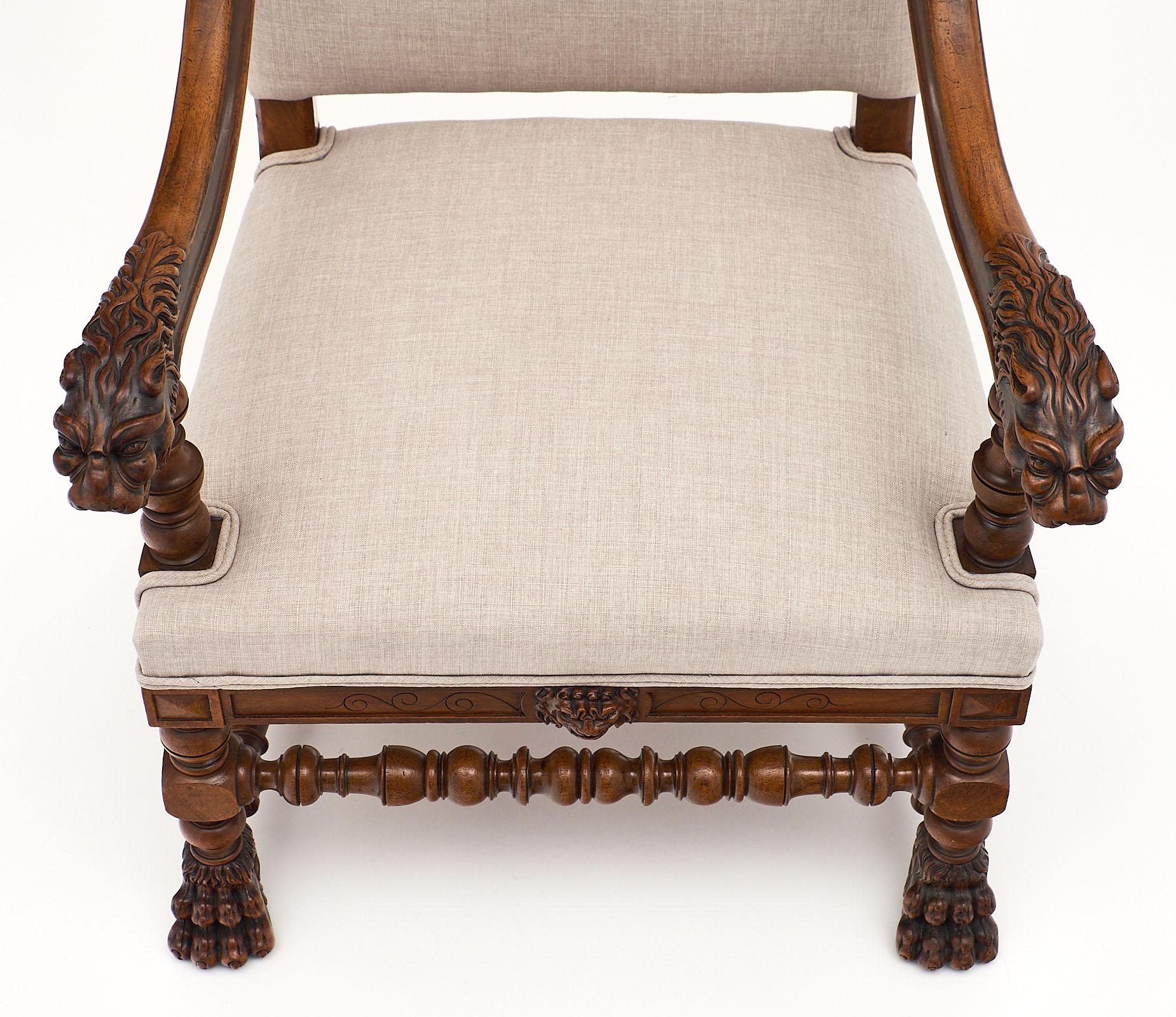 French Louis XIII Style Armchairs 1