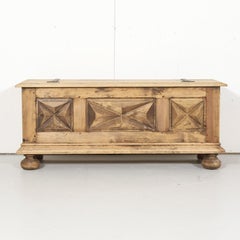 French Louis XIII Style Bleached Oak Coffer or Trunk