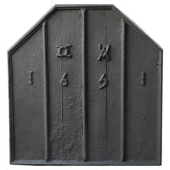 Plaque de cheminée / dosseret "armoiries" de style Louis XIII