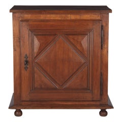 Antique French Louis XIII Style Confiturier Cabinet in Walnut, 19th Century