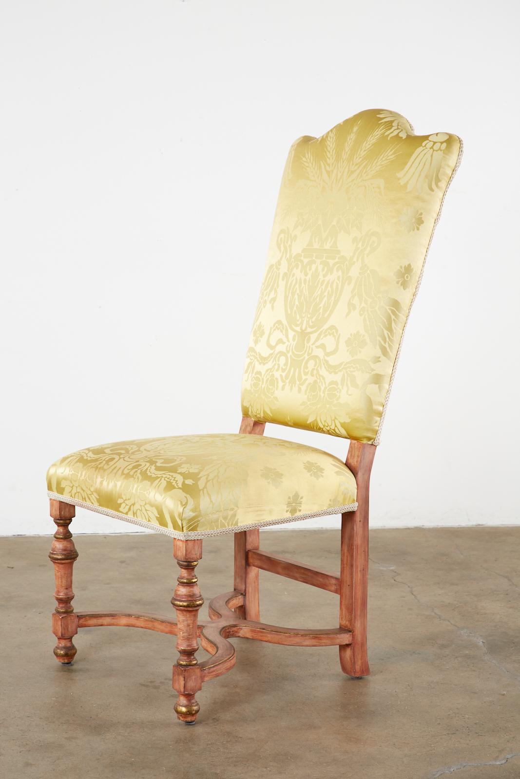 French Louis XIII Style Dining Chairs, Eighteen Available 4