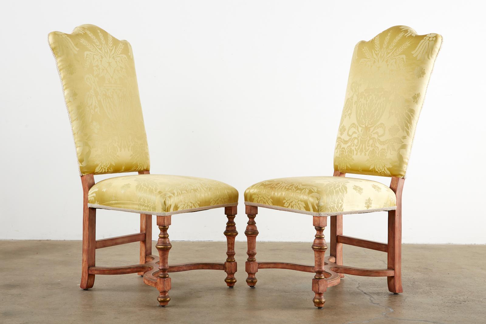 French Louis XIII Style Dining Chairs, Eighteen Available 1