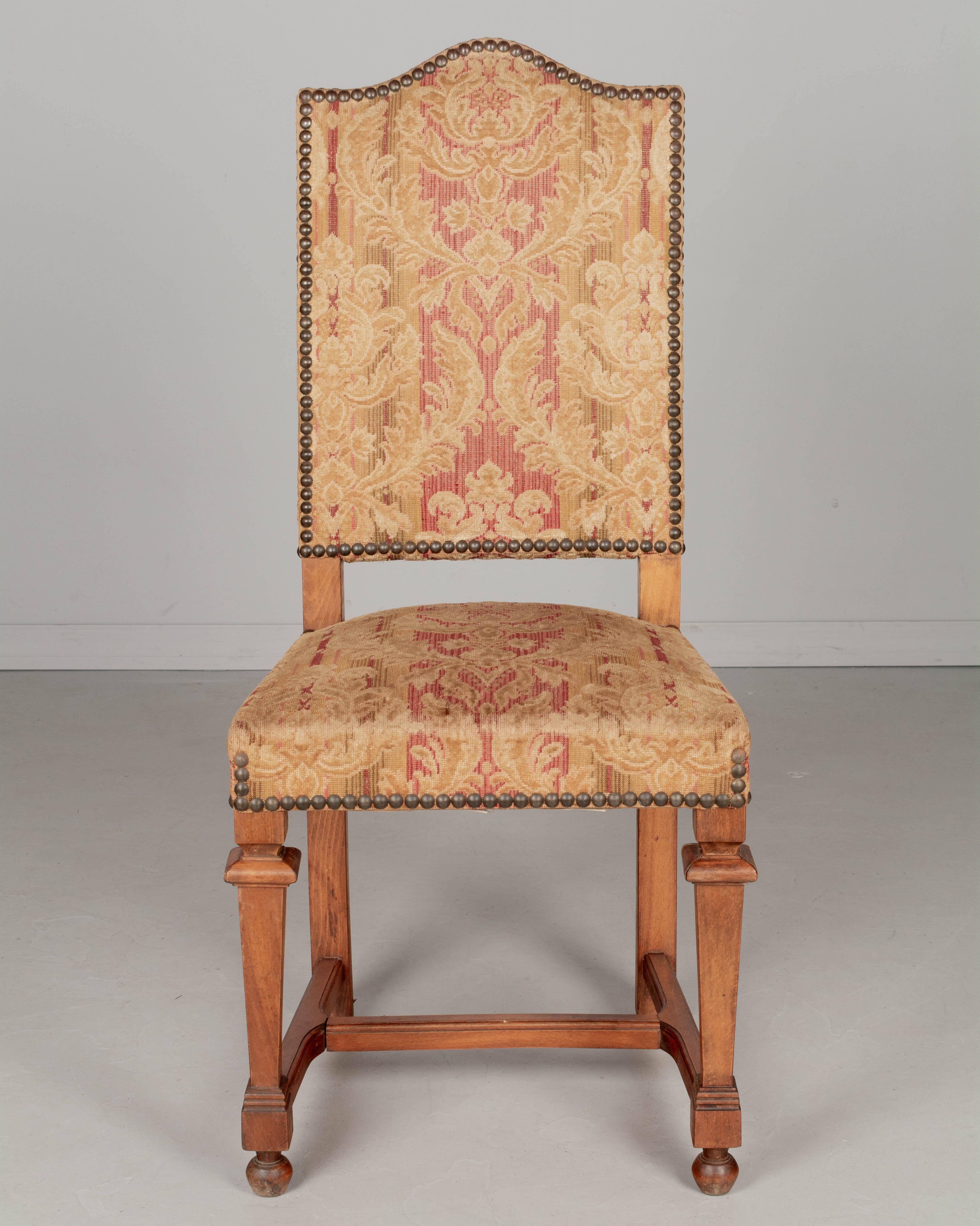 20th Century French Louis XIII Style Dining Chairs, Set of 4 For Sale